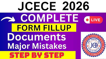 JCECE 2026 Application Form - JCECE Registration 2026| How To Fill JCECE 2026 Application Form