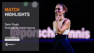 Porsche Tennis Grand Prix | 04/20/2024 | Match Highlights | Kostyuk vs. Vondrousova