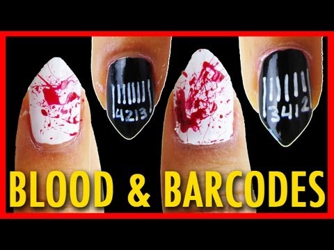 BLOOD & BARCODE NAILS inspired by Epik High - Don