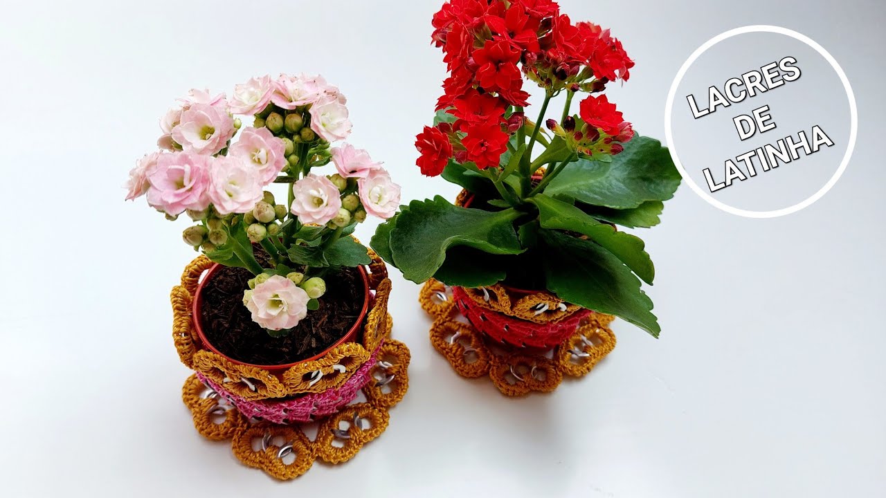 CACHEPÔ COM LACRES DE LATINHA