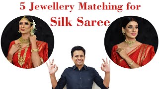 5 Matching Jewellery Style for Silk Saree | South Indian Jewellery Design | Kundan Jewelry for Saree screenshot 3