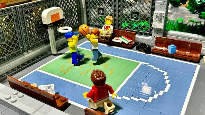 Basketball-Platz neben der alten Fabrik - Bau einer Lego Stadt Teil 298.