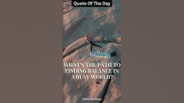 The path to finding balance in a busy world #shorts #motivation #motivational