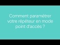 Tutoriel d'installation - Répéteur WiFi TP-Link - Configuration en mode Point d'accès