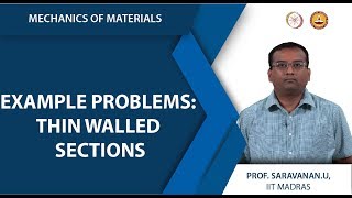 Example problems: Thin walled sections