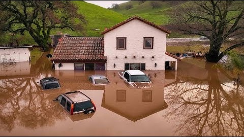 Severe weather in California has led to the evacuation of several towns