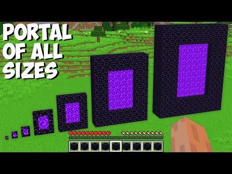 I can BUILD PORTAL OF ALL SIZES in Minecraft ! TINY, SMALL, NORMAL, BIG, BIGGEST PORTAL !