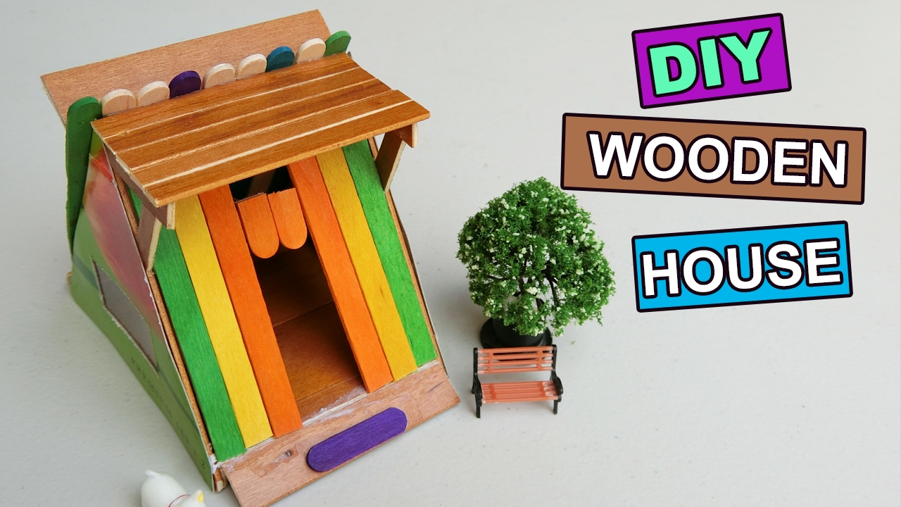 DIY Wooden House Crafts Do it yourself Easy Steps YouTube