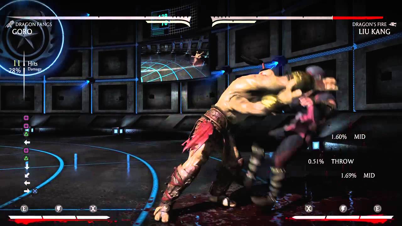 Mortal Kombat X DF Goro 3d3 36% Meterless