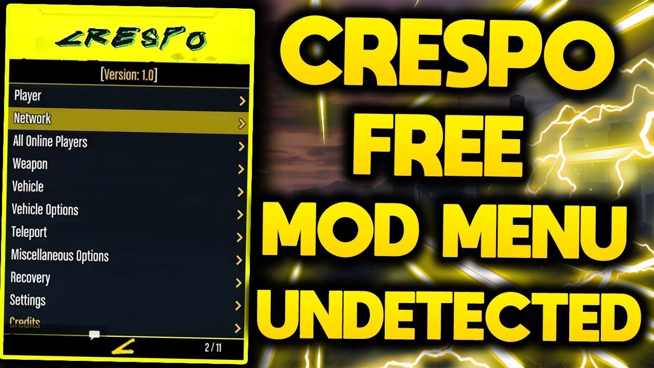 GTA 5 Online PC ¦ Crespo v1.2 MOD MENU ¦ Free Download + Tutorial ¦ UNDETECTED 2021 ¦