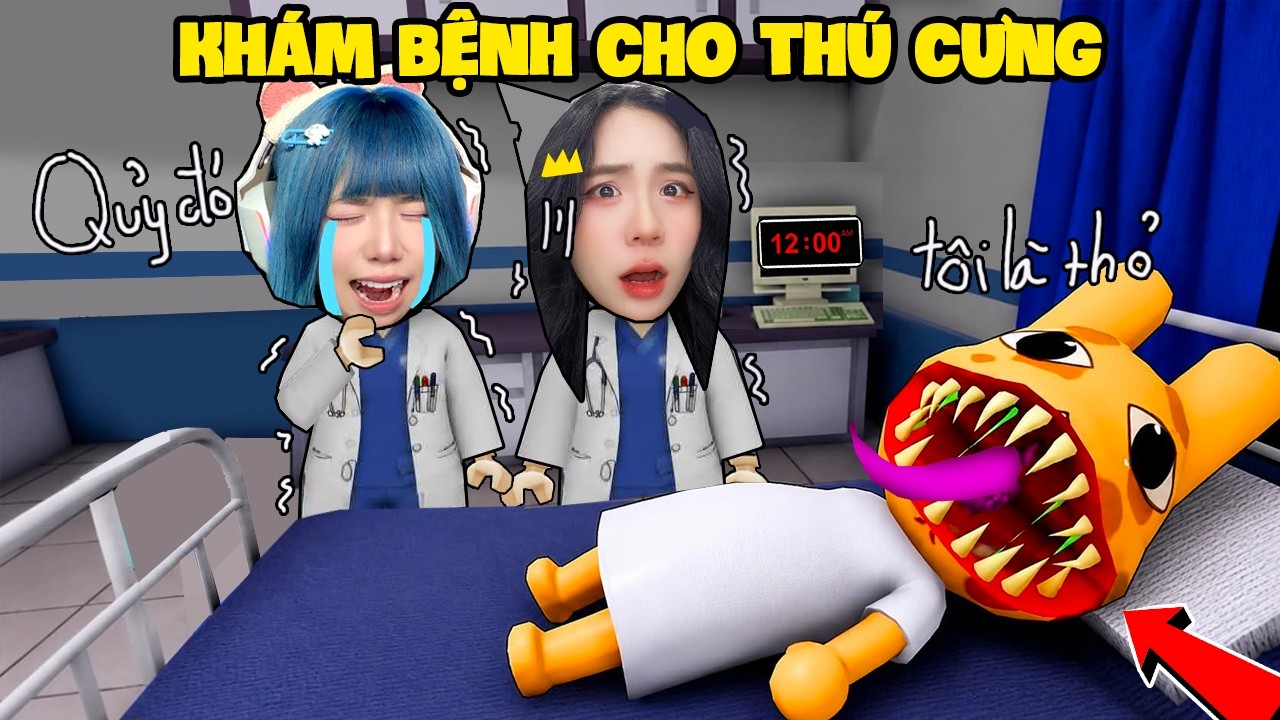 SAMMY VÀ MÈO SIMMY KHÁM BỆNH CHO THÚ CƯNG MA ÁM VÀO LÚC 12H ĐÊM TRONG ROBLOX