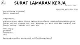 CARA MENULIS SURAT LAMARAN KERJA STEP BY STEP