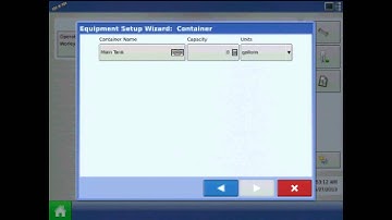 Creating a sprayer configuration on the Ag Leader ® Integra/Versa display