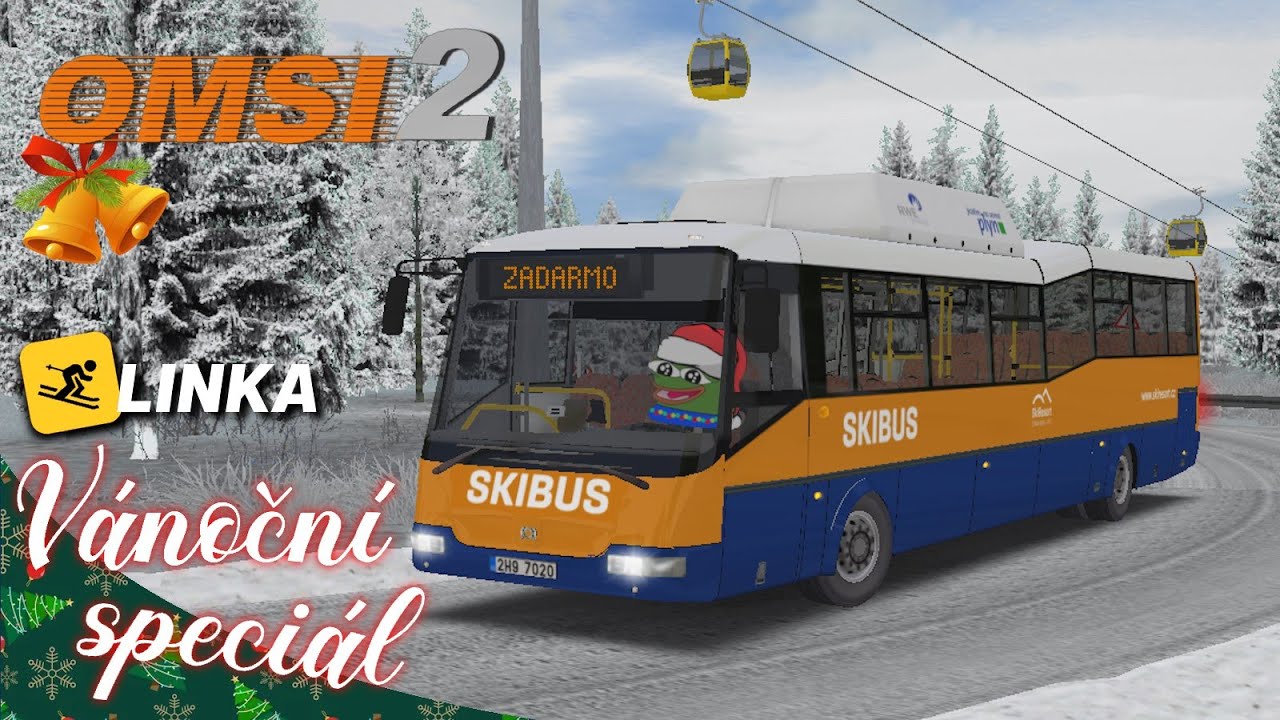 OMSI 2 Vánoční speciál - SOR €4 CNG na SKIBUS lince, kopec jsem málem nevyjel!