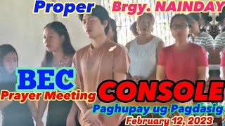 BEC - Basic Ecclesial Community Prayer Meeting; CONSOLE(Paghupay/Pagdasig) #education4708