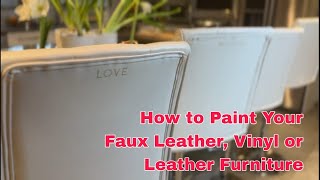 How to Paint Faux Leather, Leather & Vinyl Chairs; EASY diy makeover! by Marcie Ziv 3,339 views 3 months ago 9 minutes, 7 seconds