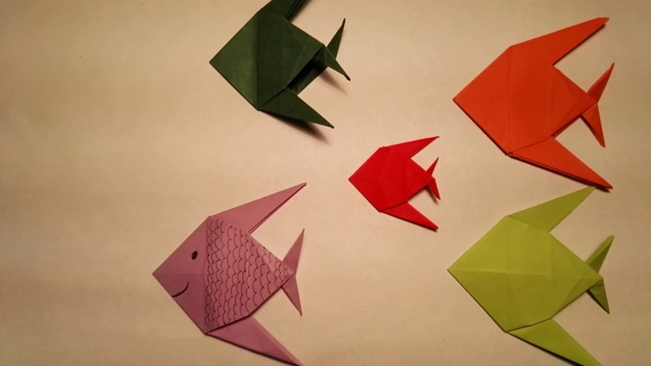 🐠 ¿Cómo hacer un pez simple de origami? 🌅Fácil de hacer YouTube