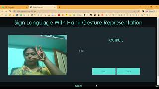 Sign Language Hand Gestures using Live Camera in Python Projects