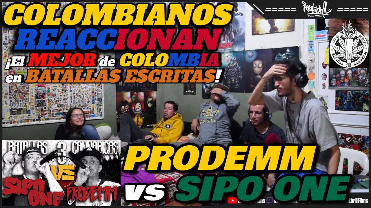 🔴COLOMBIANOS REACCIONAN a PRODEMM vs SIPO - ¡El MEJOR de COLOMBIA en ESCRITAS! [BATALLAS CANNÁBICAS]