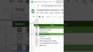 Google Sheets to-do list