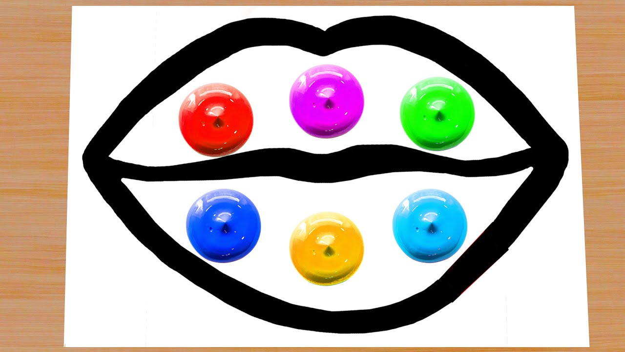 Lips | Acrylic Painting Tutorial Step by Step｜Easy Masking Tape Tutorial for Beginners