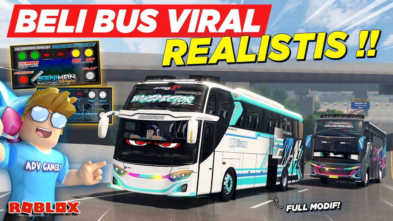 BELI BUS TELOLET BASURI MODIF VIRAL WINSPECTOR REALISTIS BARU !! ROLEPLAY BUS INDONESIA - Roblox