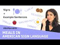 Learn ASL: Signs and SENTENCES about Meals in American Sign Language