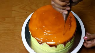 बेकरी से भी अच्छा बटरस्कॉच केक घर पर1 kg eggless Butterscotch Cake with Praline & caramel sauce