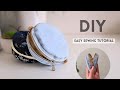 Diy round zipper pouch  cute mini bag tutorial  coin purse sewing