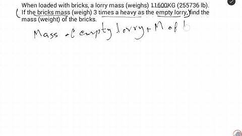 When loaded with bricks al lorry weighs 11600 kg if .....