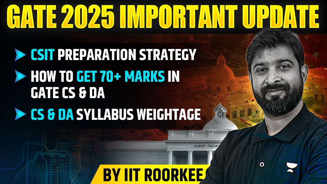 GATE 2025 Important Update | CS & DA Preparation Strategy | Weightage ...