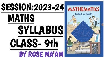 CLASS-9/MATHS/SYLLABUS/2023-2024/NCERT/CBSE SYLLABUS‎‎@mathssolutionswithrosemaam4136