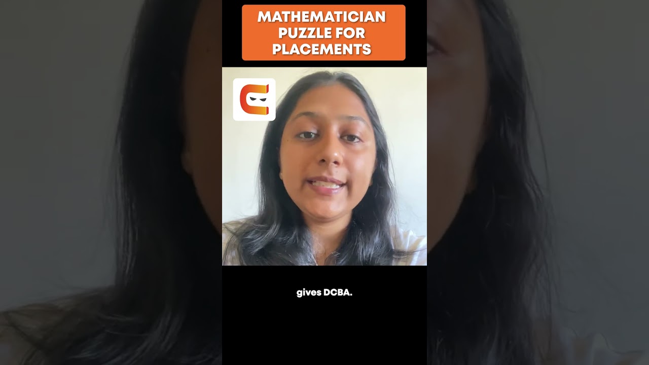 MATHEMATICIAN Puzzle For Placements | Coding Ninjas #shorts