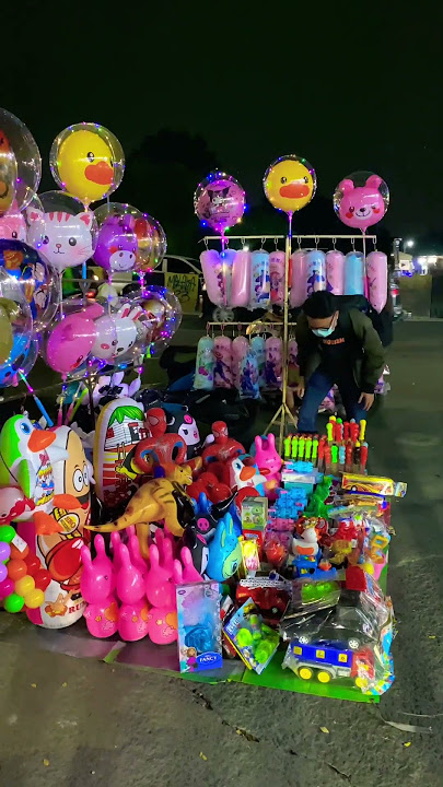 Jajan balon kelinci pink dan bubble bola lucu semua