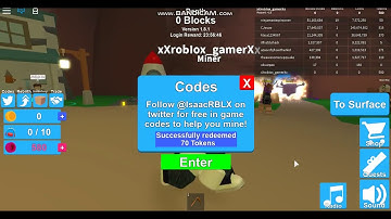 ROBLOX | mining simulator codes 790 tokens