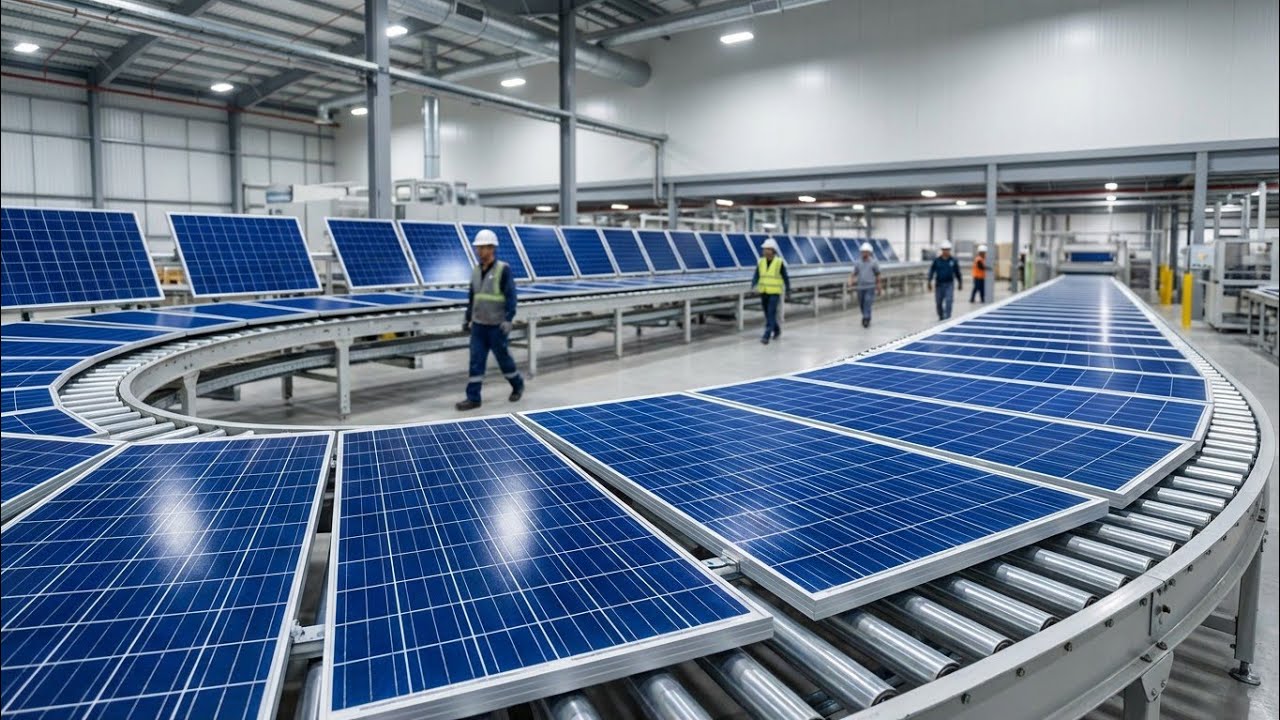 Inside Solar Panel Factory || How Solar Panels Are Mass Produced. 
