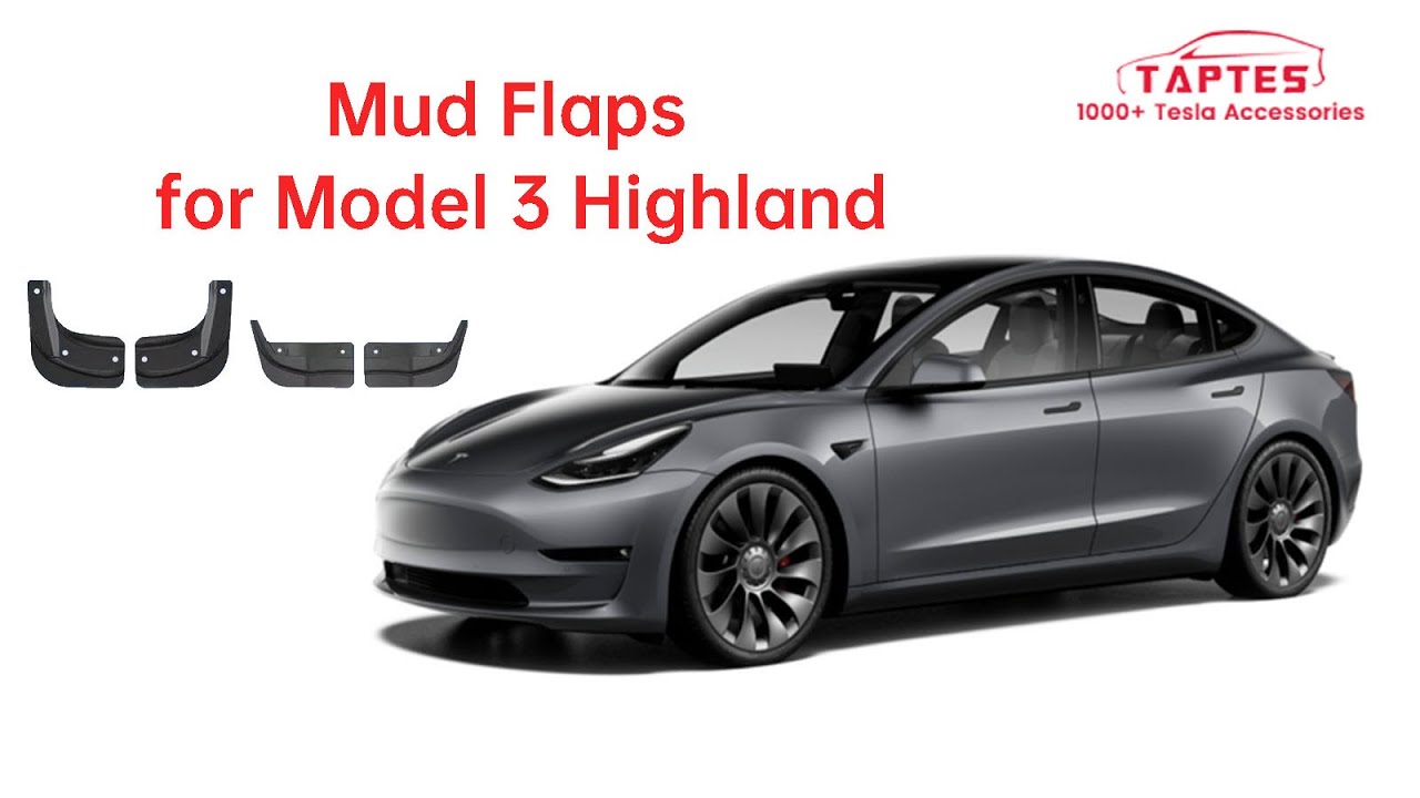 For Tesla Model 3 Highland 2024 Mud Flaps Splash Guards Front & Rear