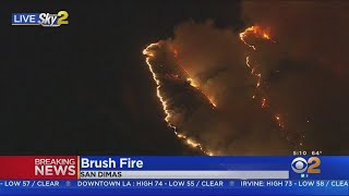 Brush Fire Erupts In San Dimas