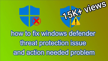 How To fix windows defender action needed problem & threat protection issue #windowsDefender