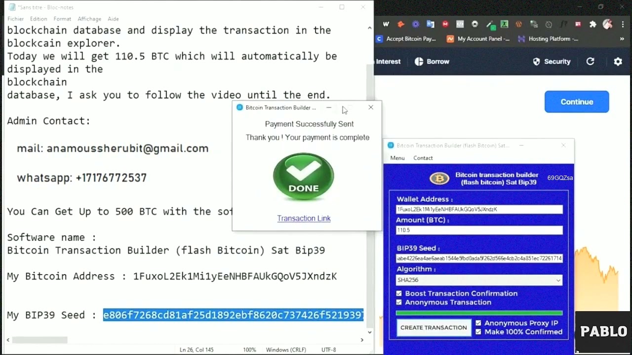 💰 Bitcoin Fake Transaction 2022🔥Free test version