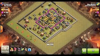 Clash of Clans TH7 vs TH8 [Premature] (No Spells) Dragon Clan War 3 Star Attack