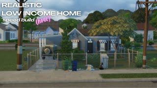 no cc realistic low income home | speed build | sims 4 speed build