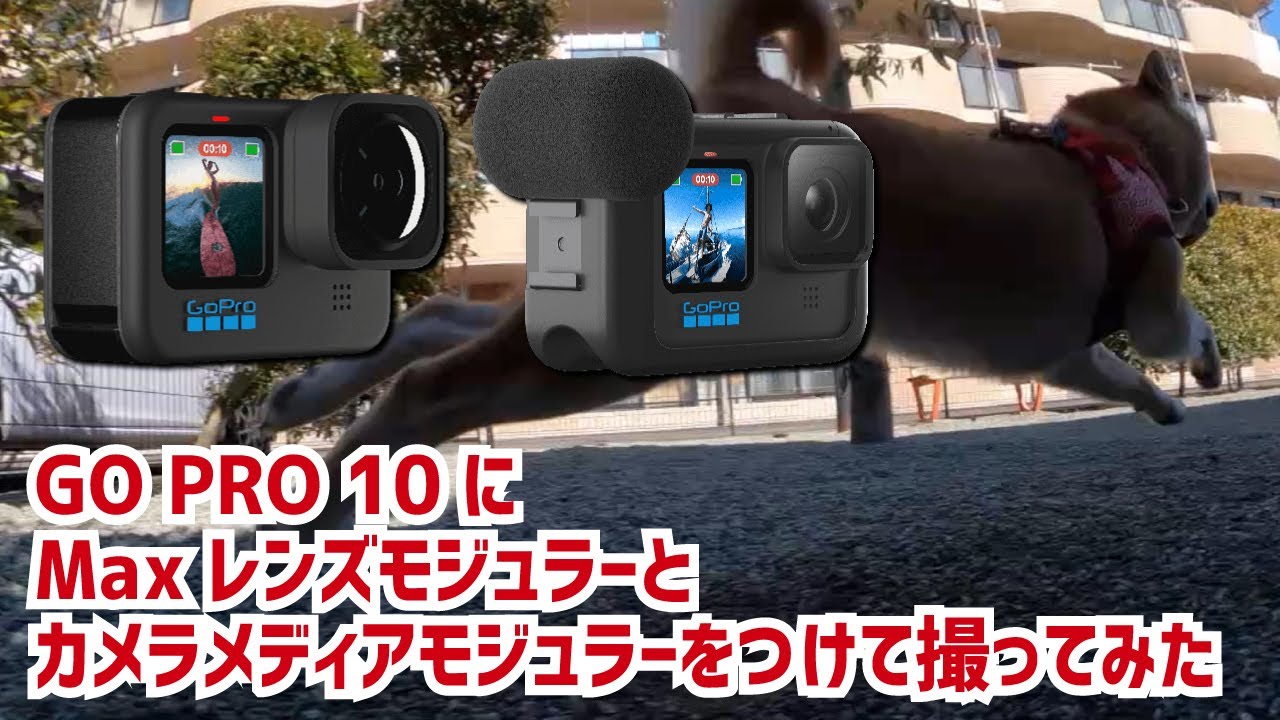 GO PRO 10にMaxレンズモジュラーとカメラメディアモジュラーをつけて 