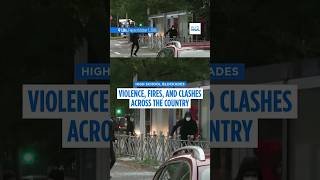 French protests over school conditions spread as students set fires and put up blockades