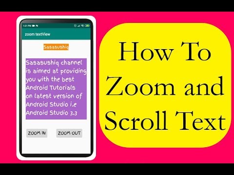 How to make Zoomable and Scrollable Text in Android Studio  | Android  App Development video#9 - YouTube