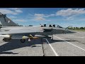 Rafale B Take Off Full Afterbuner and Landing Heavy Bombs