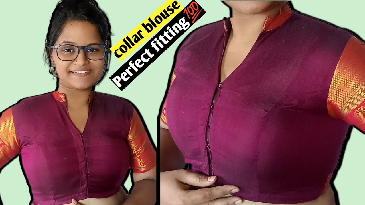 collar Blouse Cutting Stiching ll perfect fitting & Finishing Ke Sath  Banaye Collar Blouse 