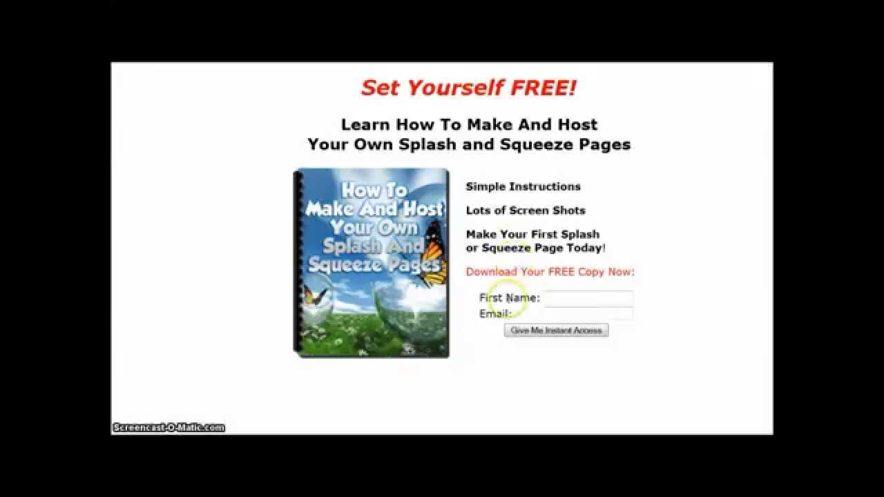 How To Make A Simple Squeeze Page - YouTube
