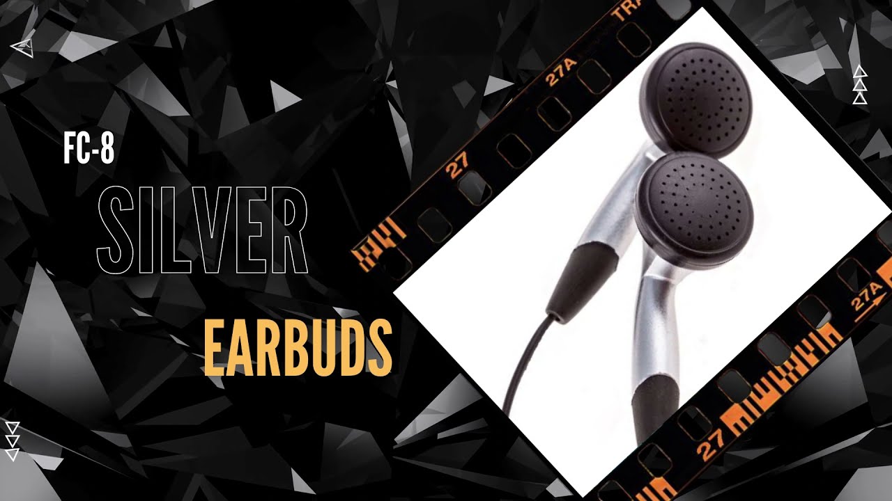 FC-08 Silver Earbuds with Stereo Sounds