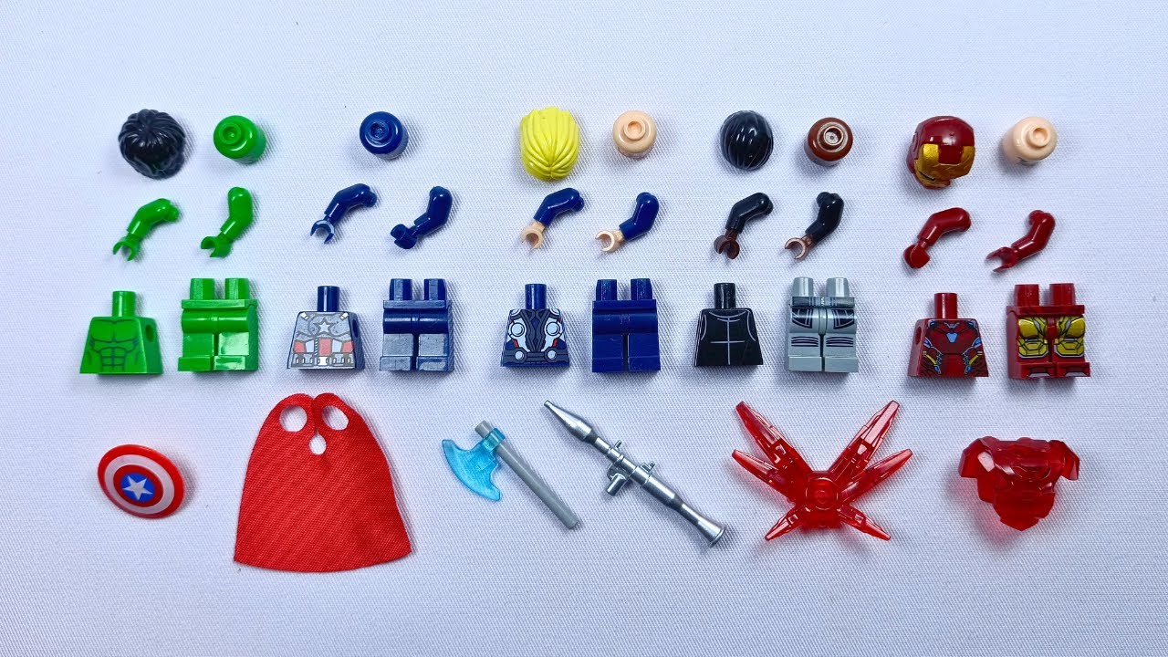 MERAKIT MAINAN LEGO HULK, IRONMAN, CAPTAIN AMERIKA, NICK FURY DAN THOR I ASMR UNOFFICIAL LEGO BUILD